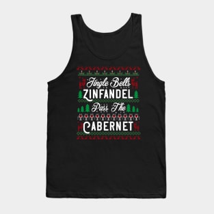 Jingle Bells Zinfandel Pass The Cabernet Ugly Wine Tank Top